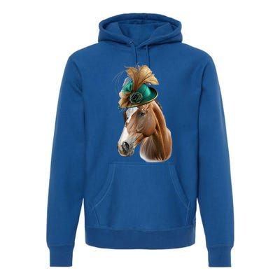 Funny Race Horse Gift Ridin' Derby Funny Gift Premium Hoodie