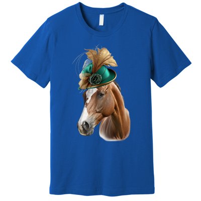 Funny Race Horse Gift Ridin' Derby Funny Gift Premium T-Shirt