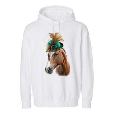 Funny Race Horse Gift Ridin' Derby Funny Gift Garment-Dyed Fleece Hoodie