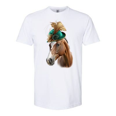 Funny Race Horse Gift Ridin' Derby Funny Gift Softstyle CVC T-Shirt