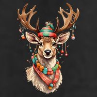 Festive Reindeer Holiday 11oz C Handle Ceramic Mug