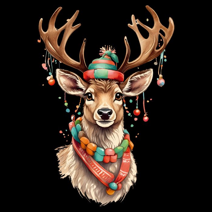 Festive Reindeer Holiday Baby Bodysuit