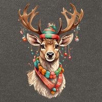 Festive Reindeer Holiday Cotton Canvas Backpack