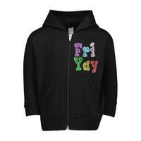 Fri Yay School Weekend Love Fridays Toddler Zip Fleece Hoodie