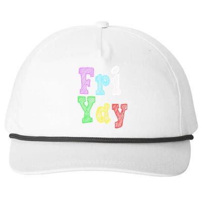 Fri Yay School Weekend Love Fridays Snapback Five-Panel Rope Hat