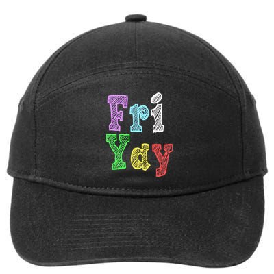 Fri Yay School Weekend Love Fridays 7-Panel Snapback Hat