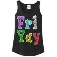 Fri Yay School Weekend Love Fridays Ladies Essential Tank