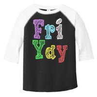 Fri Yay School Weekend Love Fridays Toddler Fine Jersey T-Shirt