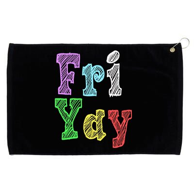 Fri Yay School Weekend Love Fridays Grommeted Golf Towel