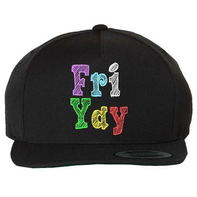 Fri Yay School Weekend Love Fridays Wool Snapback Cap