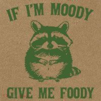 Funny Raccoon If IM Moody Give Me Foody Cotton Canvas Backpack