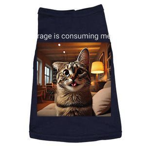 Funny Rage Is Consuming Me Silly Staring Cat Meme Doggie Tank