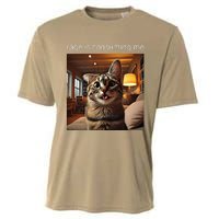 Funny Rage Is Consuming Me Silly Staring Cat Meme Cooling Performance Crew T-Shirt