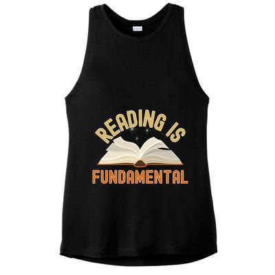 Funny Reading Is Fundamental Reading Book Lovers Ladies PosiCharge Tri-Blend Wicking Tank