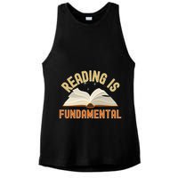 Funny Reading Is Fundamental Reading Book Lovers Ladies PosiCharge Tri-Blend Wicking Tank