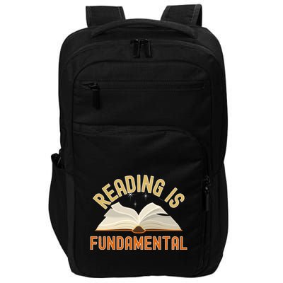Funny Reading Is Fundamental Reading Book Lovers Impact Tech Backpack