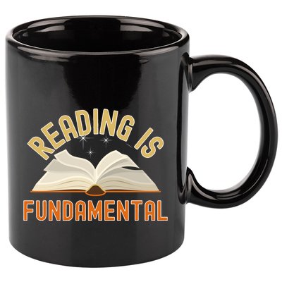 Funny Reading Is Fundamental Reading Book Lovers 11oz C Handle Ceramic Mug