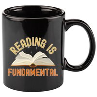 Funny Reading Is Fundamental Reading Book Lovers 11oz C Handle Ceramic Mug