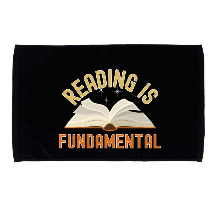 Funny Reading Is Fundamental Reading Book Lovers Microfiber Hand Towel