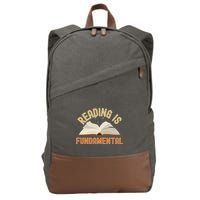Funny Reading Is Fundamental Reading Book Lovers Cotton Canvas Backpack