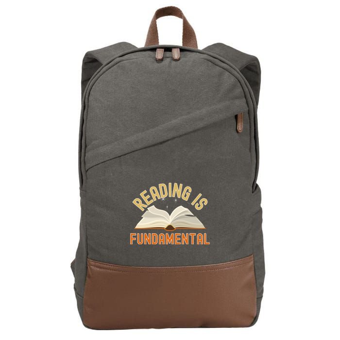 Funny Reading Is Fundamental Reading Book Lovers Cotton Canvas Backpack