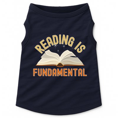 Funny Reading Is Fundamental Reading Book Lovers Doggie Tank