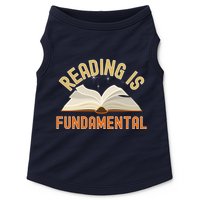 Funny Reading Is Fundamental Reading Book Lovers Doggie Tank