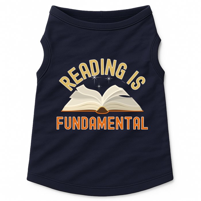 Funny Reading Is Fundamental Reading Book Lovers Doggie Tank