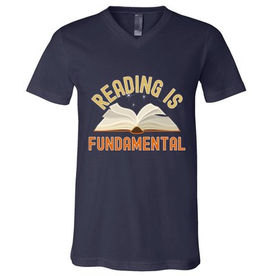 Funny Reading Is Fundamental Reading Book Lovers V-Neck T-Shirt