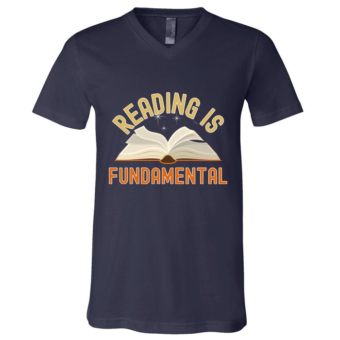Funny Reading Is Fundamental Reading Book Lovers V-Neck T-Shirt