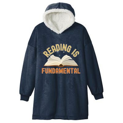 Funny Reading Is Fundamental Reading Book Lovers Hooded Wearable Blanket