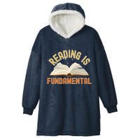 Funny Reading Is Fundamental Reading Book Lovers Hooded Wearable Blanket