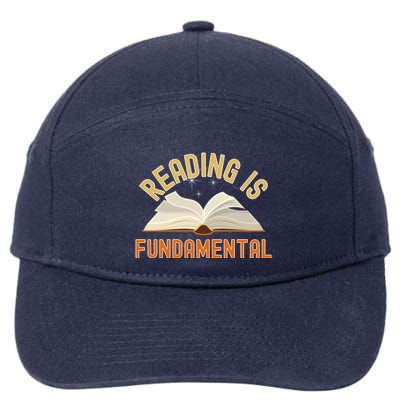 Funny Reading Is Fundamental Reading Book Lovers 7-Panel Snapback Hat