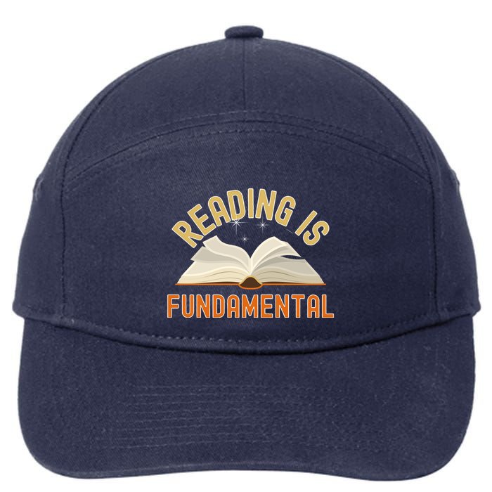 Funny Reading Is Fundamental Reading Book Lovers 7-Panel Snapback Hat