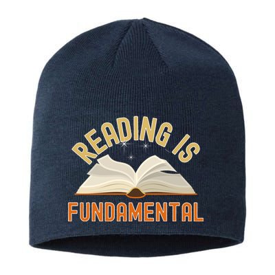Funny Reading Is Fundamental Reading Book Lovers Sustainable Beanie