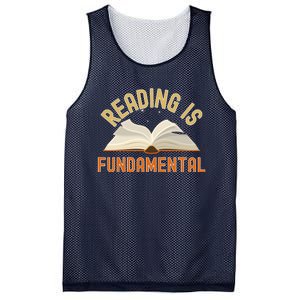 Funny Reading Is Fundamental Reading Book Lovers Mesh Reversible Basketball Jersey Tank