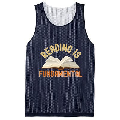 Funny Reading Is Fundamental Reading Book Lovers Mesh Reversible Basketball Jersey Tank