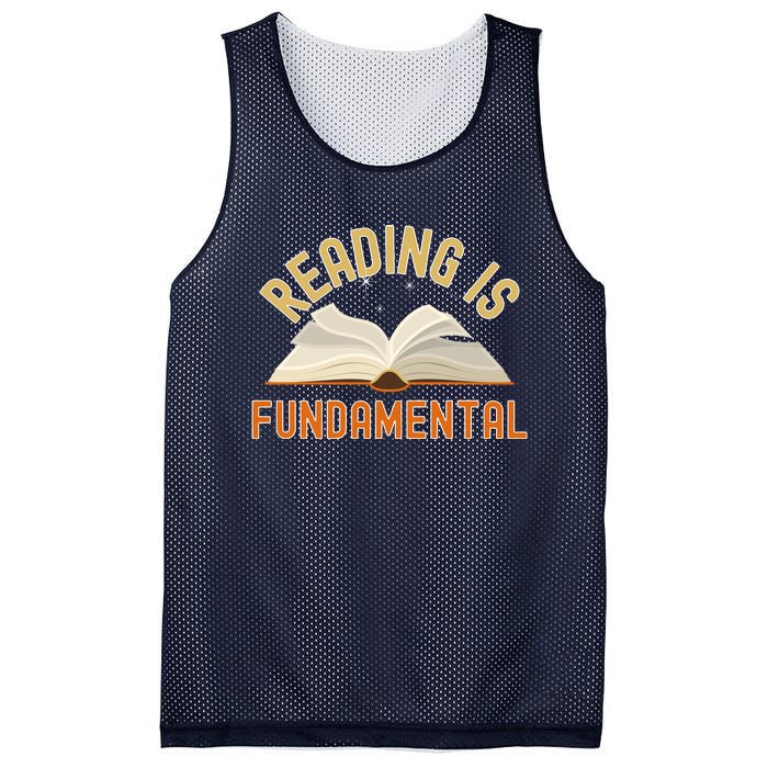 Funny Reading Is Fundamental Reading Book Lovers Mesh Reversible Basketball Jersey Tank