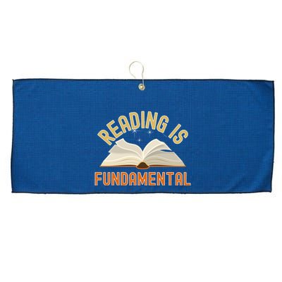 Funny Reading Is Fundamental Reading Book Lovers Large Microfiber Waffle Golf Towel
