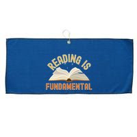 Funny Reading Is Fundamental Reading Book Lovers Large Microfiber Waffle Golf Towel