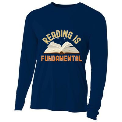 Funny Reading Is Fundamental Reading Book Lovers Cooling Performance Long Sleeve Crew