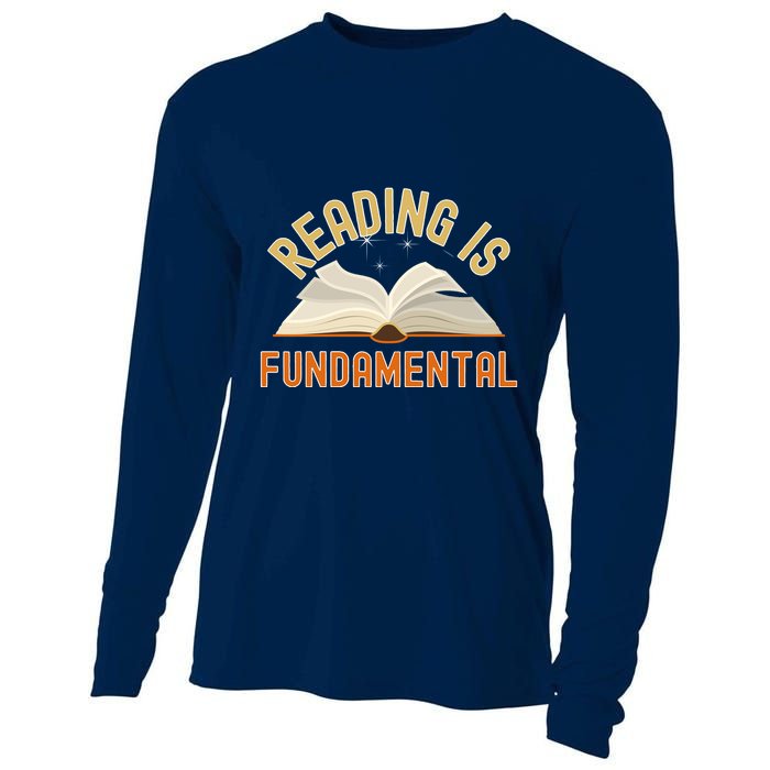 Funny Reading Is Fundamental Reading Book Lovers Cooling Performance Long Sleeve Crew