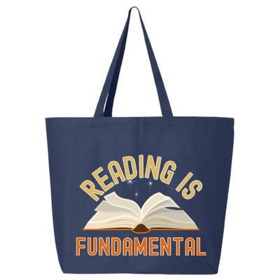 Funny Reading Is Fundamental Reading Book Lovers 25L Jumbo Tote