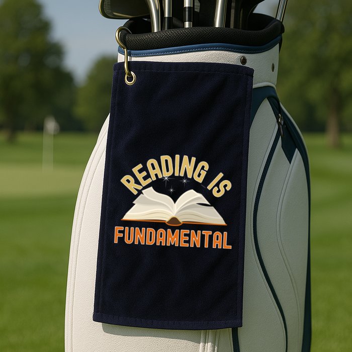 Funny Reading Is Fundamental Reading Book Lovers Golf Towel