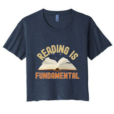 Funny Reading Is Fundamental Reading Book Lovers Crop Top