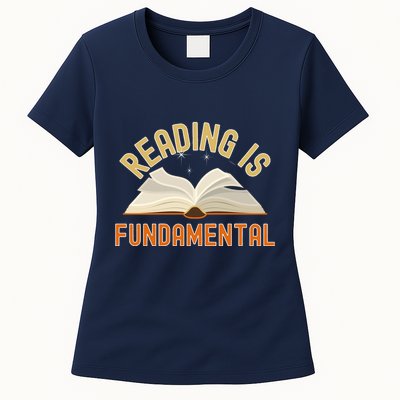 Funny Reading Is Fundamental Reading Book Lovers Womens T-Shirt