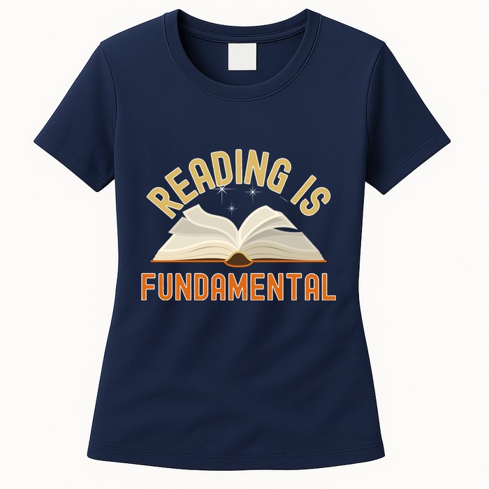 Funny Reading Is Fundamental Reading Book Lovers Womens T-Shirt