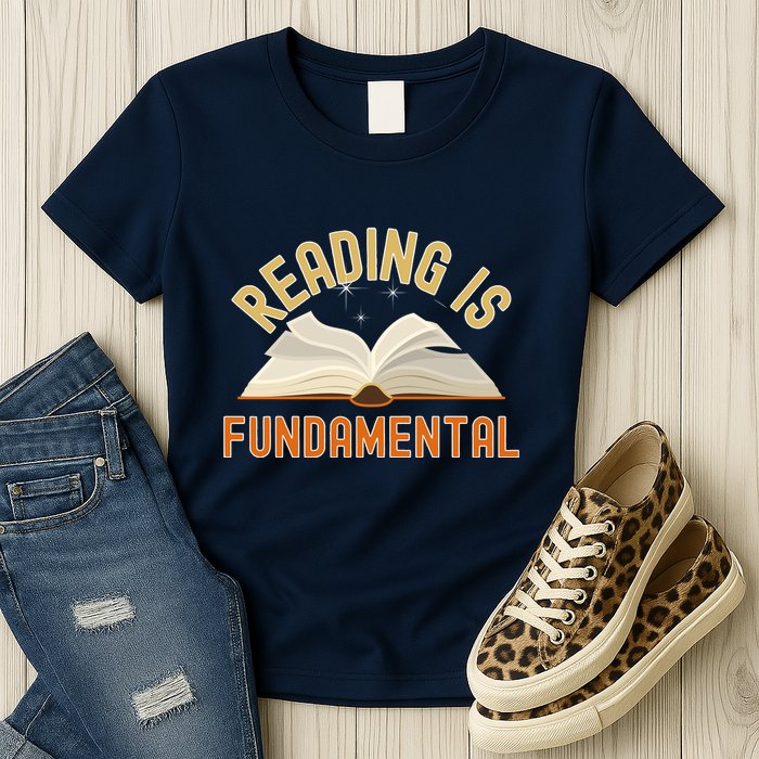 Funny Reading Is Fundamental Reading Book Lovers Womens T-Shirt