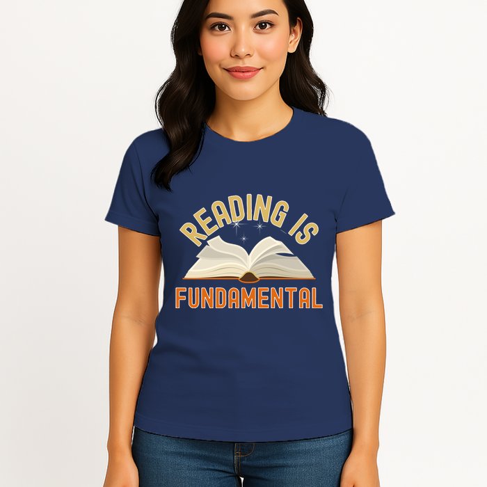 Funny Reading Is Fundamental Reading Book Lovers Womens T-Shirt