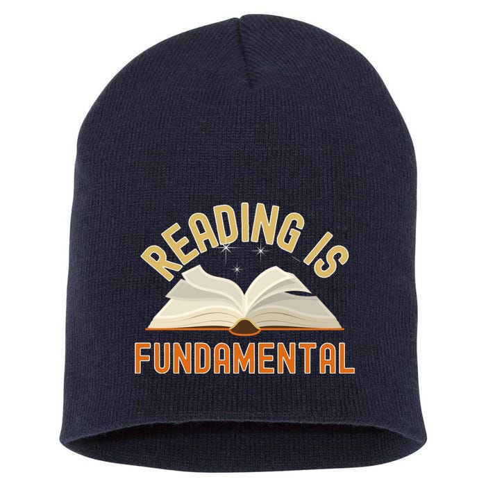 Funny Reading Is Fundamental Reading Book Lovers Short Acrylic Beanie